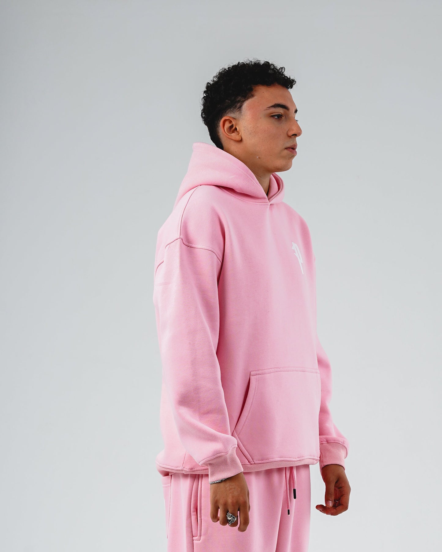 Signature baby pink hoodie