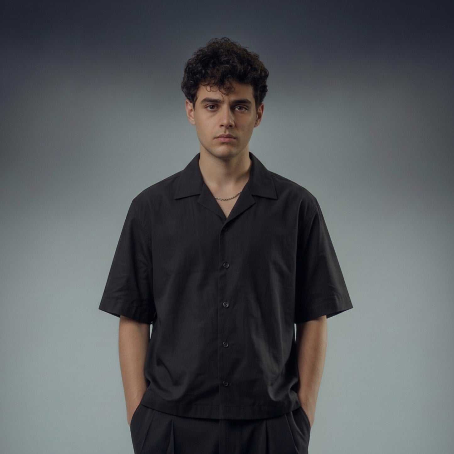 Cuban Collar Short Sleeve