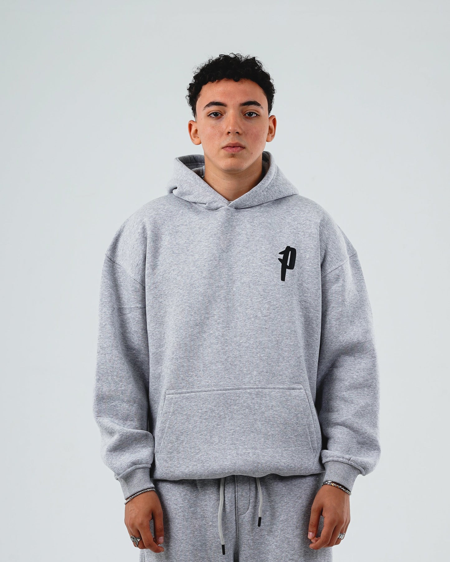 Signature light grey hoodie