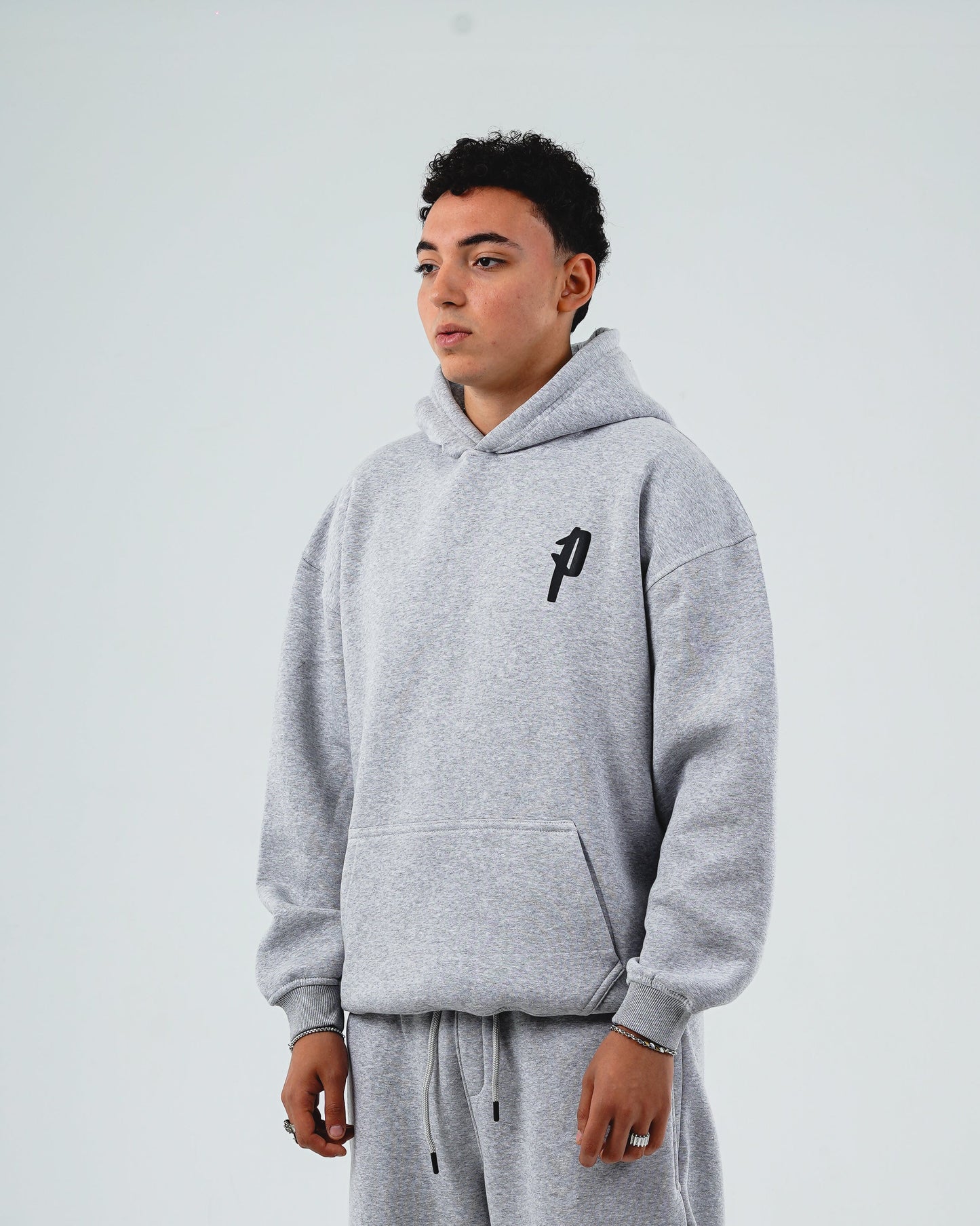 Signature light grey hoodie