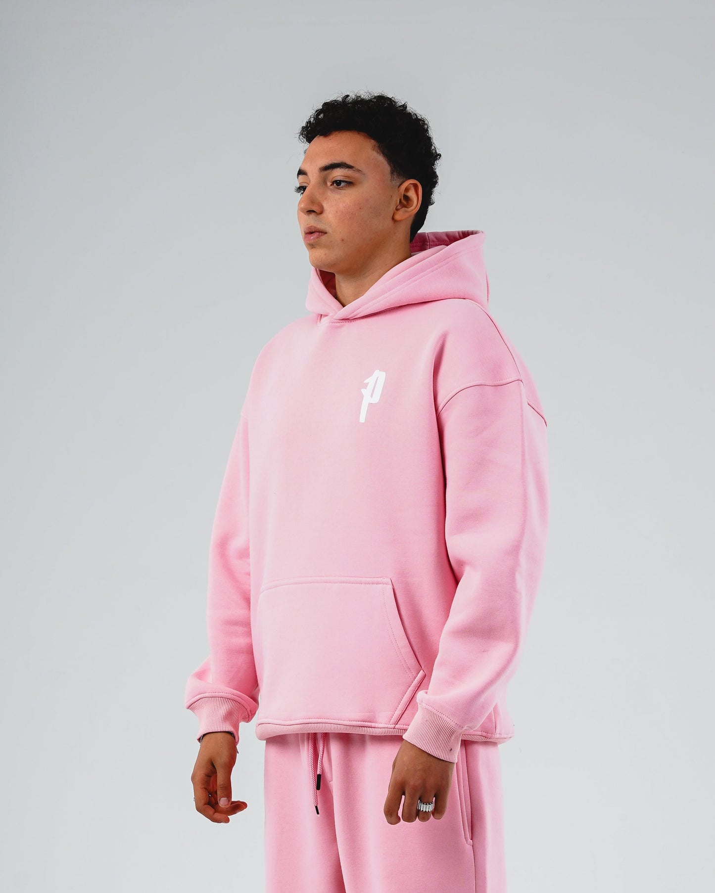 Signature baby pink hoodie