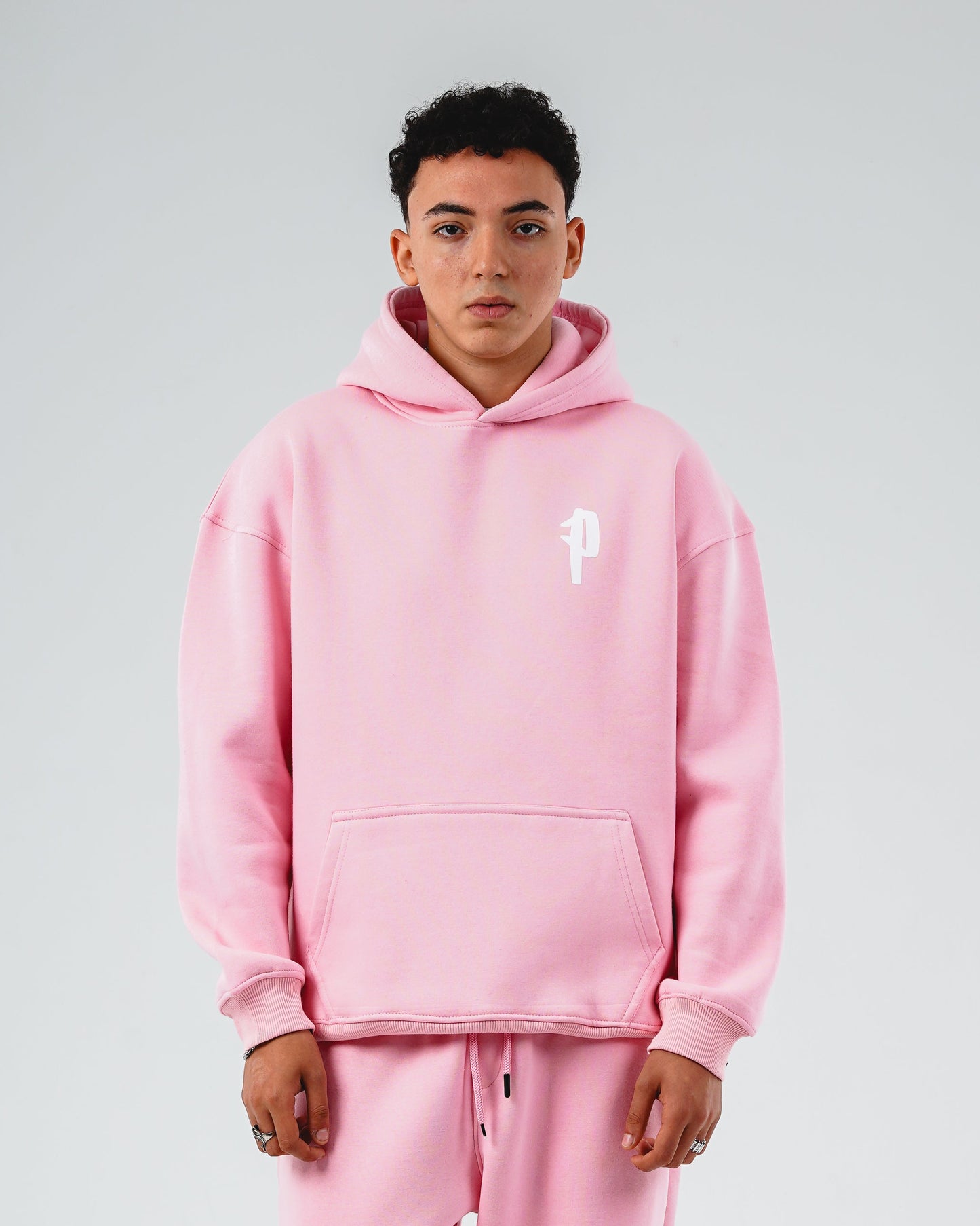 Signature baby pink hoodie