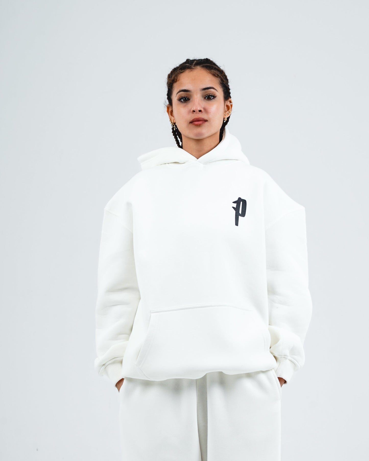 Signature white hoodie