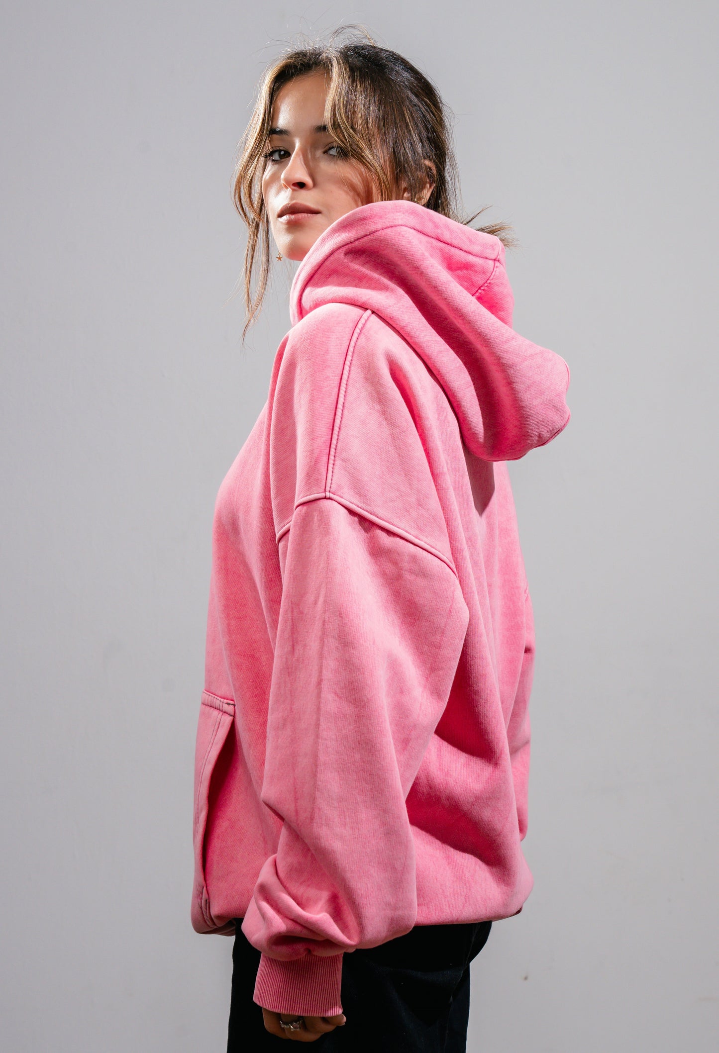 Basic Washed Babypink Hoodie