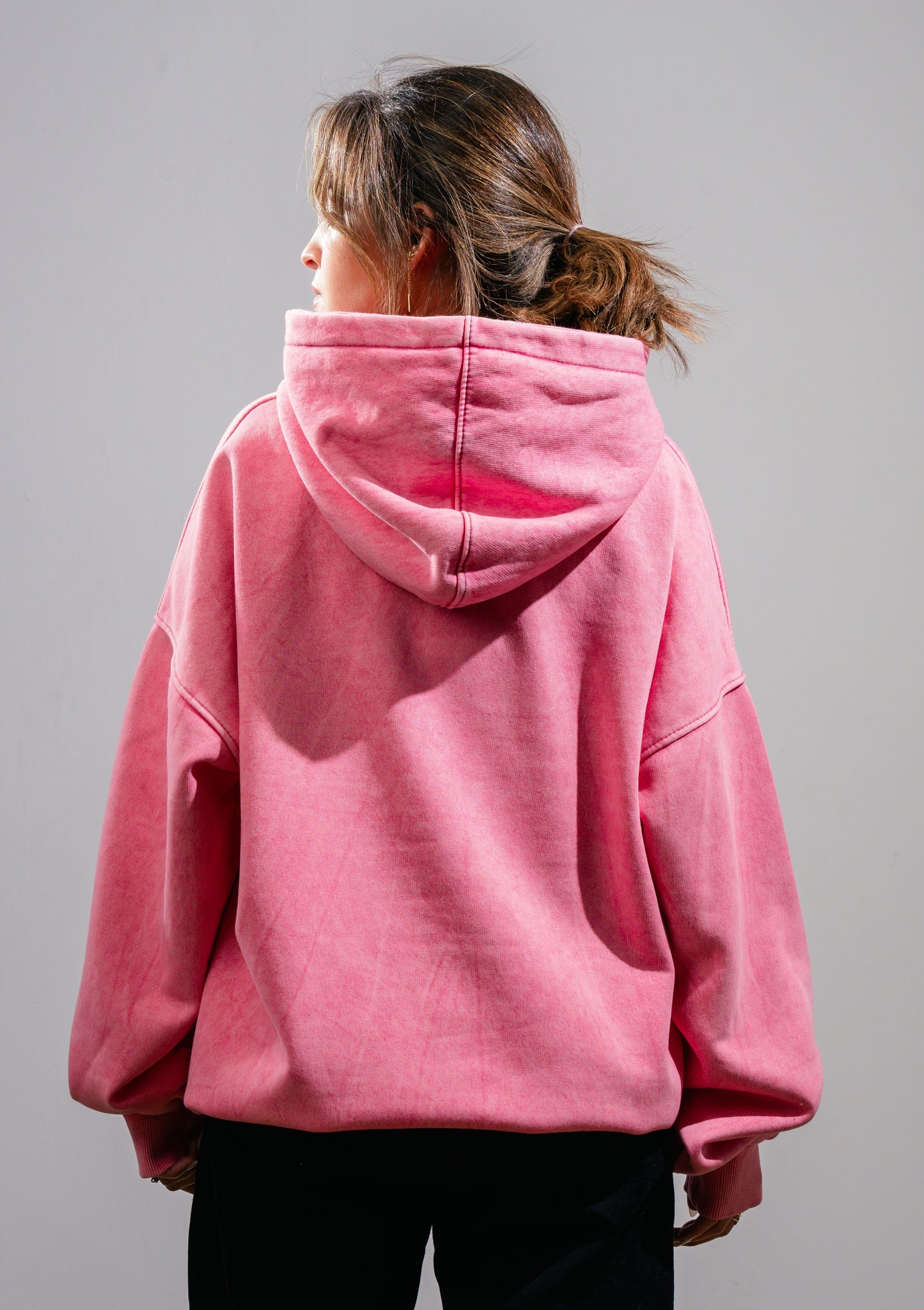 Basic Washed Babypink Hoodie