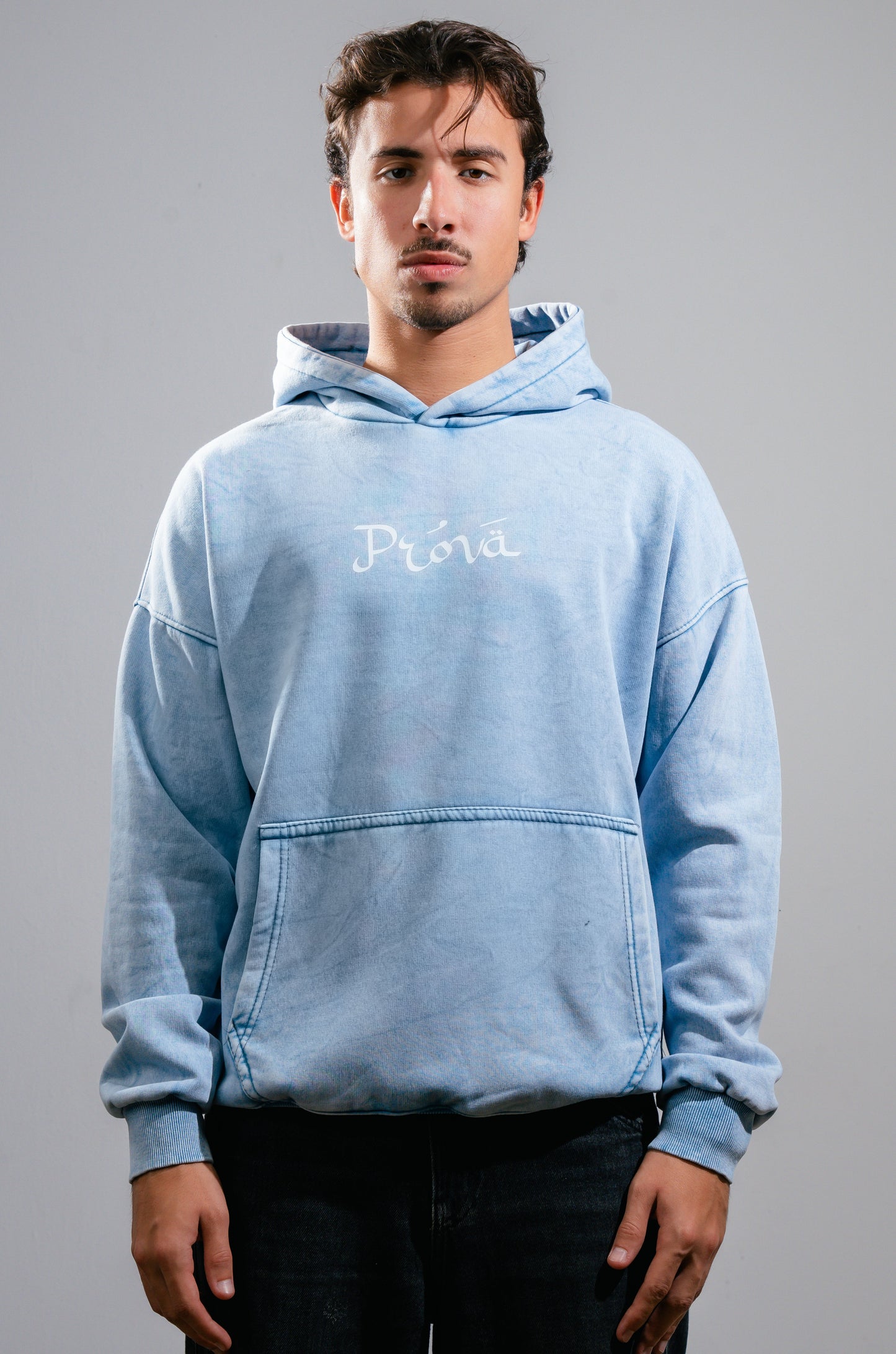 Basic Washed Babyblue Hoodie