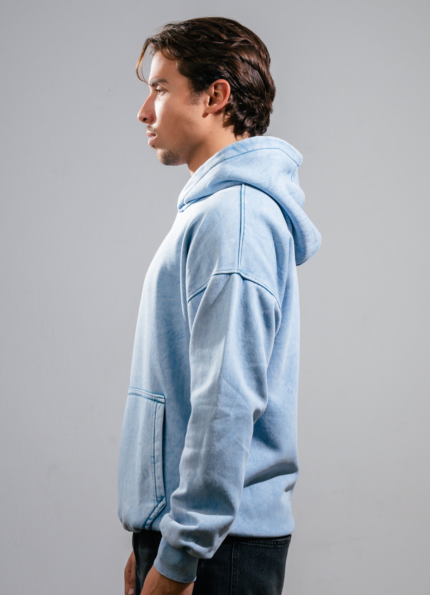 Basic Washed Babyblue Hoodie