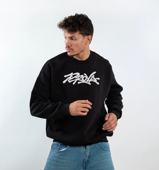 Distinct Black Crewneck