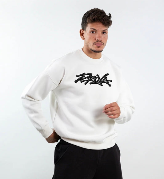 Distinct White Crewneck