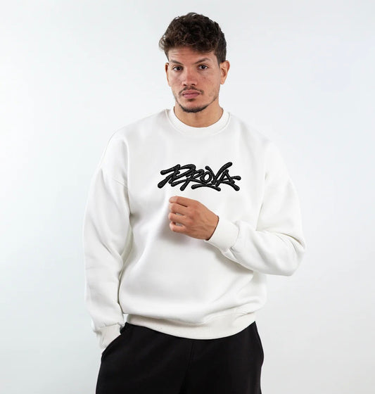 Distinct White Crewneck