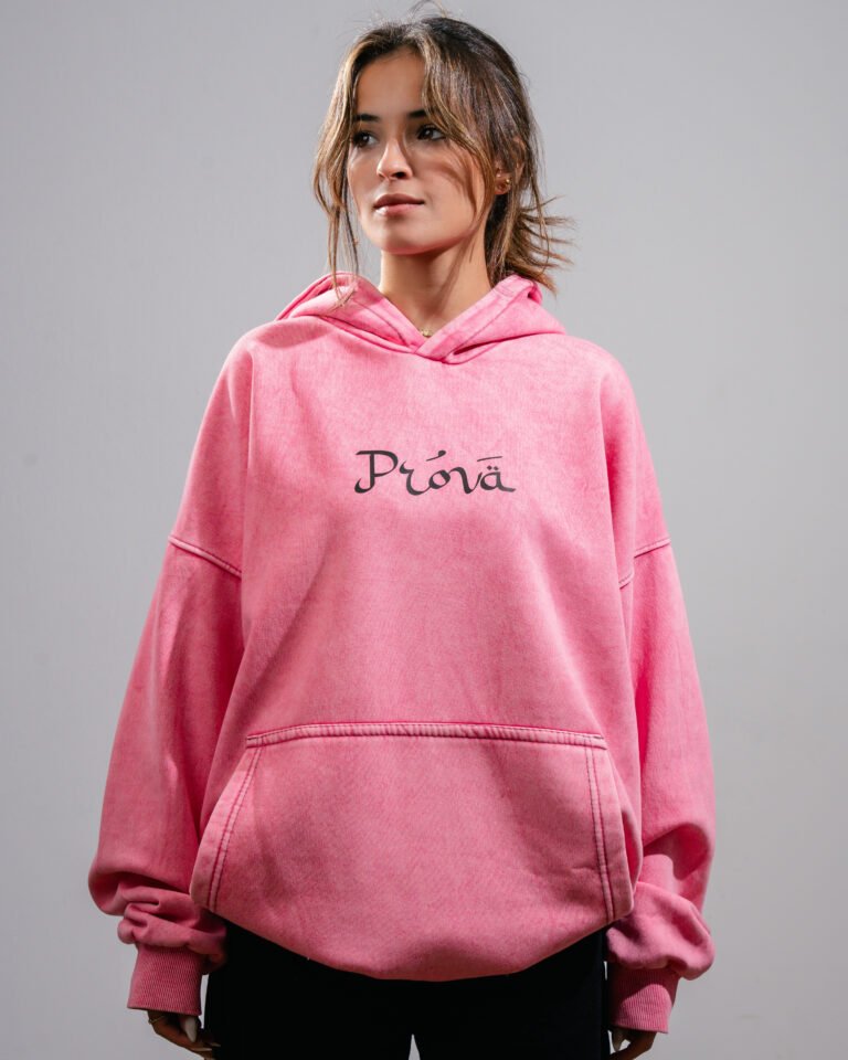 Basic washed pink hoodie